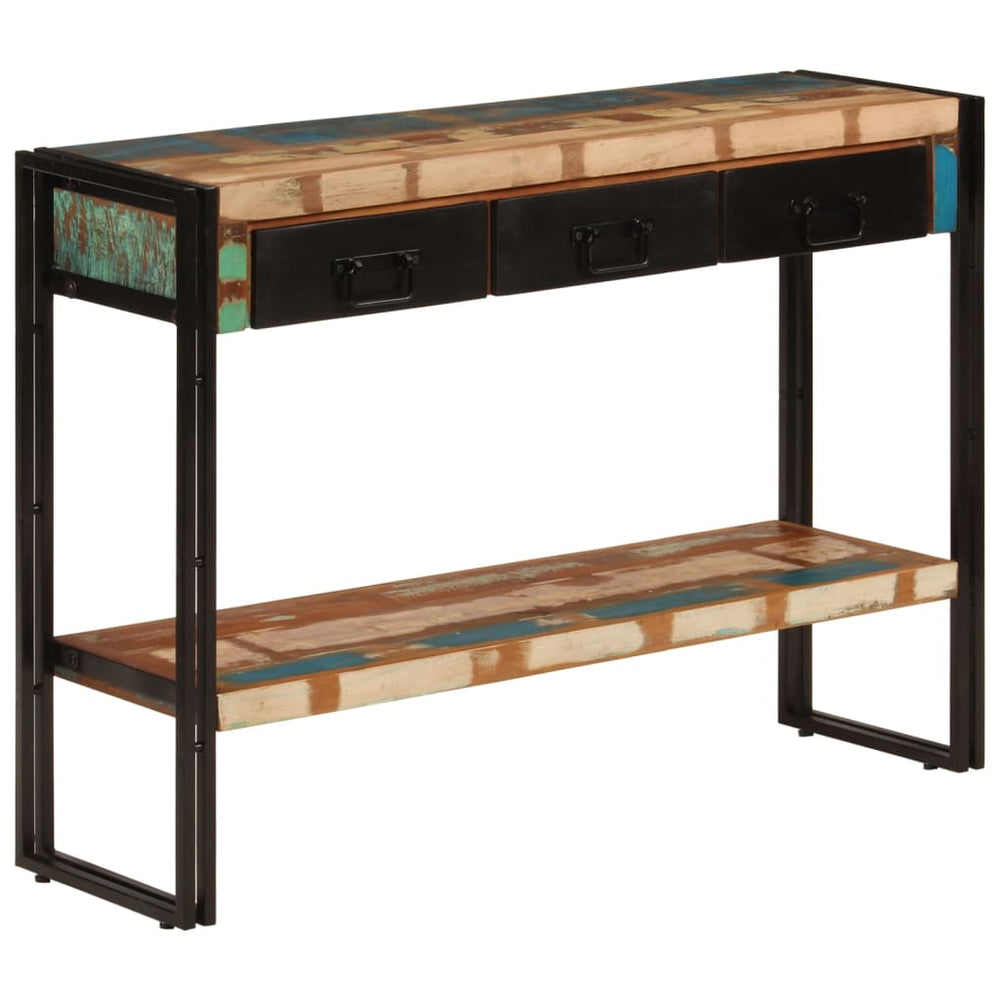 Wandtafel 110x30x76 cm massief gerecycled hout MeubelReus