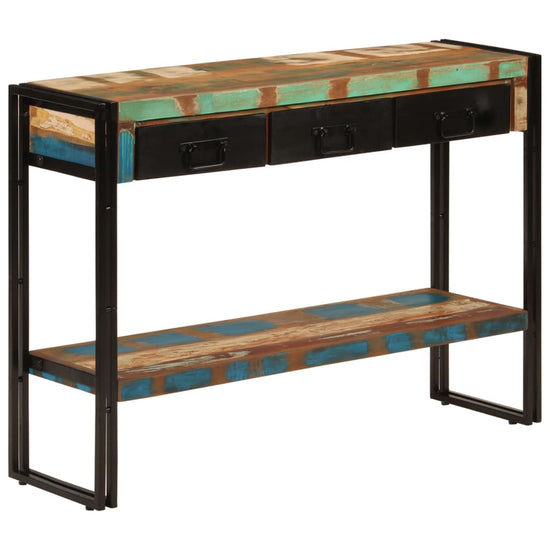 Wandtafel 110x30x76 cm massief gerecycled hout MeubelReus