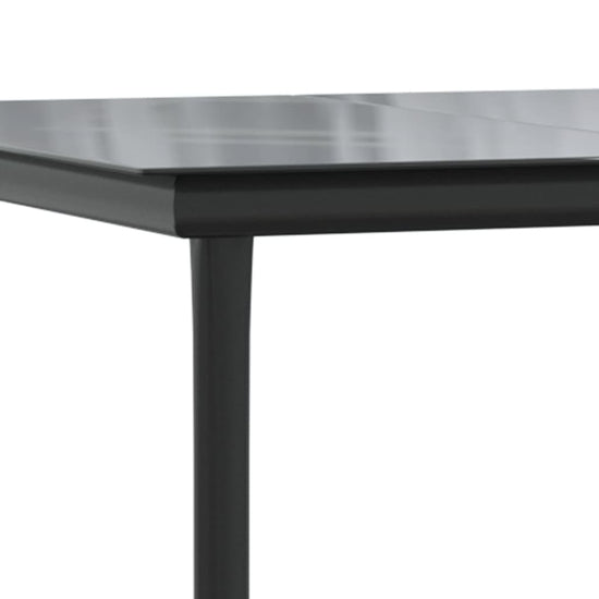Tuintafel 160x80x74 cm staal en gehard glas zwart MeubelReus
