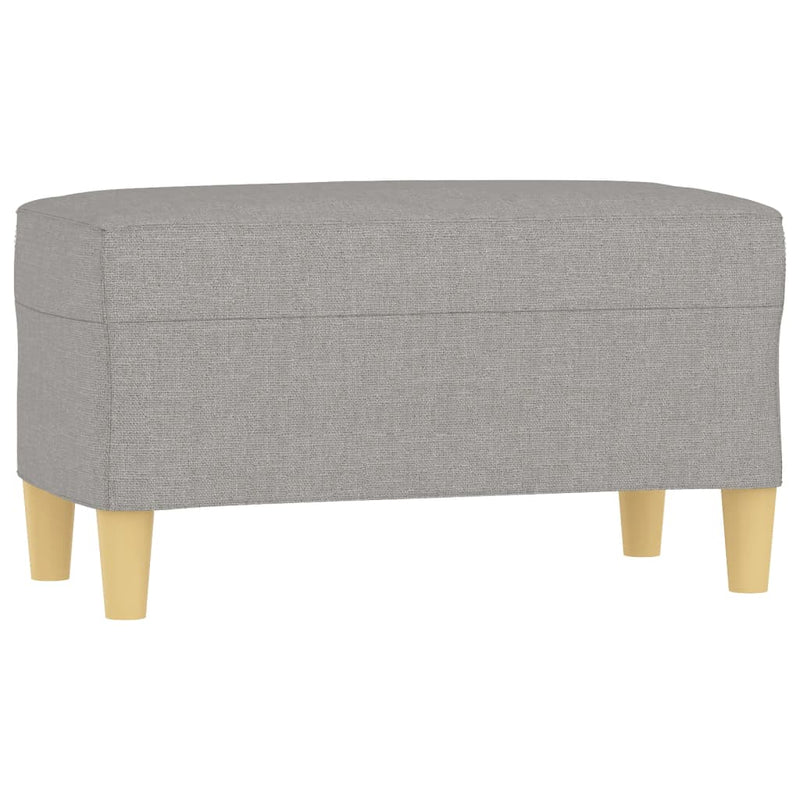 Bankje 70x35x41 cm stof lichtgrijs MeubelReus