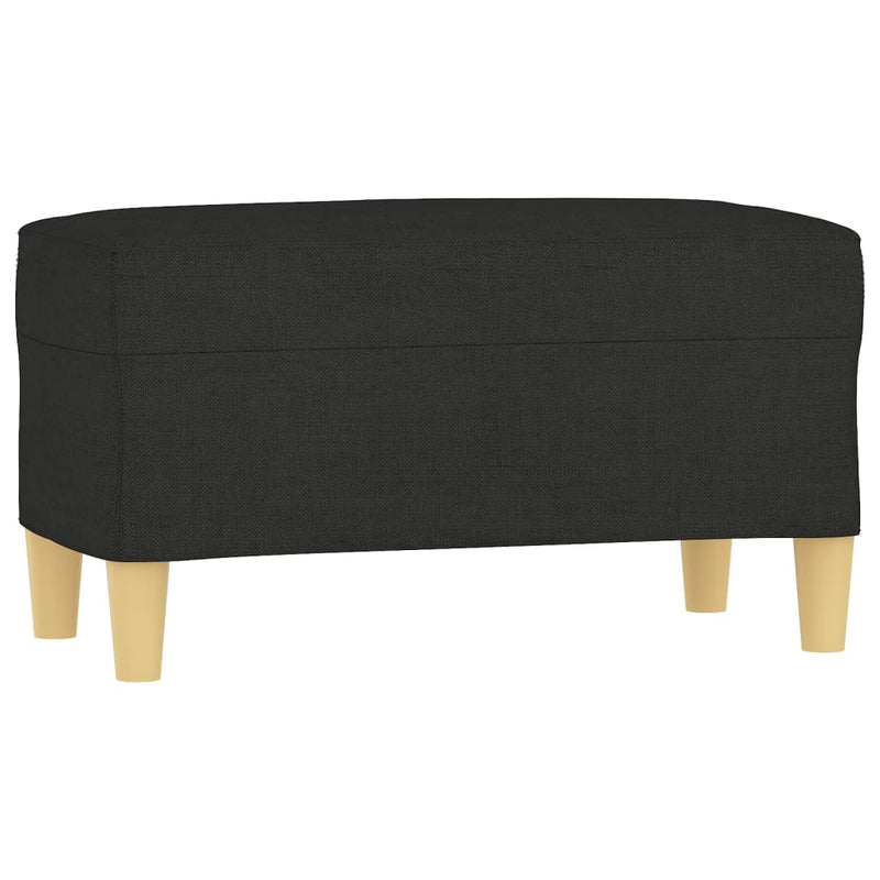 Bankje 70x35x41 cm stof zwart MeubelReus