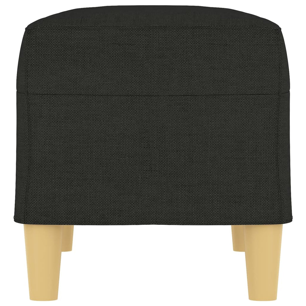Bankje 70x35x41 cm stof zwart MeubelReus