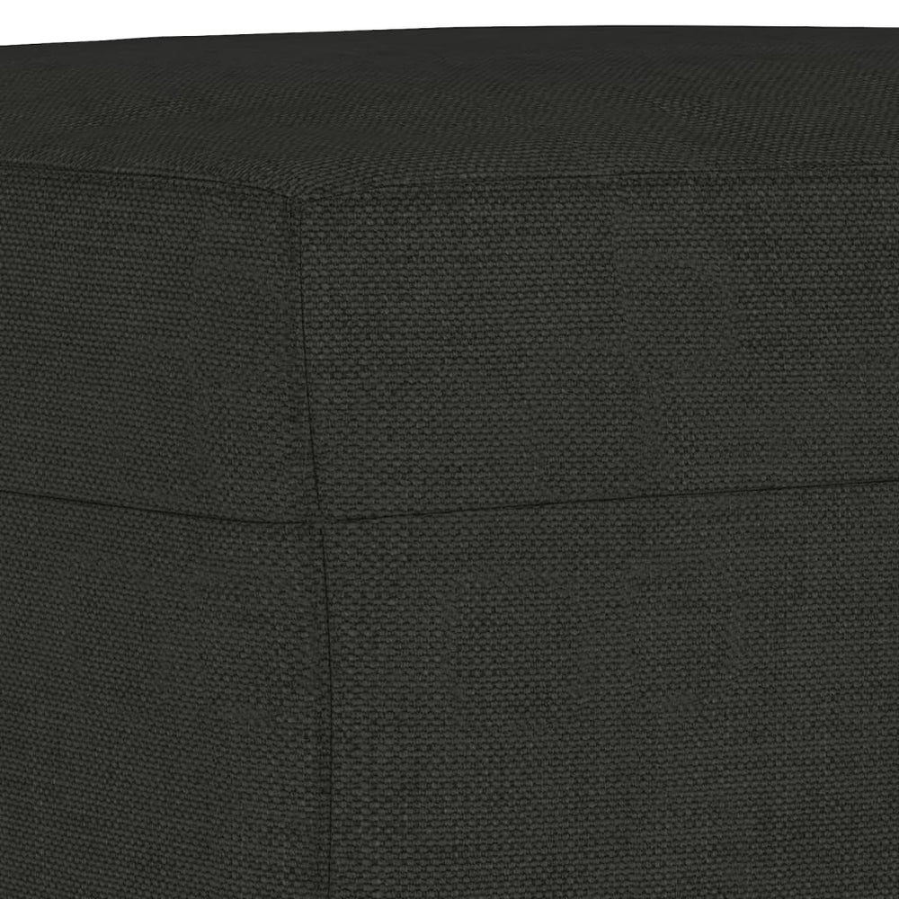 Bankje 70x35x41 cm stof zwart MeubelReus