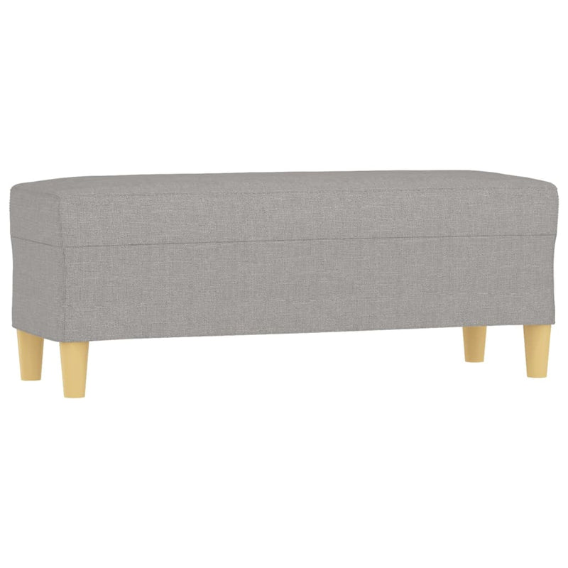 Bankje 100x35x41 cm stof lichtgrijs MeubelReus