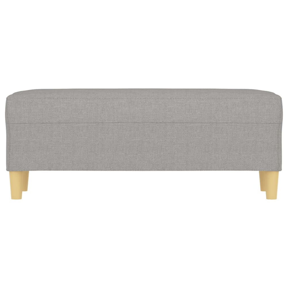 Bankje 100x35x41 cm stof lichtgrijs MeubelReus