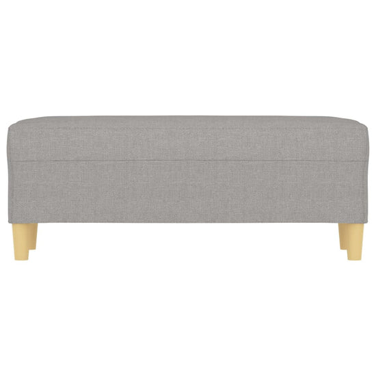 Bankje 100x35x41 cm stof lichtgrijs MeubelReus