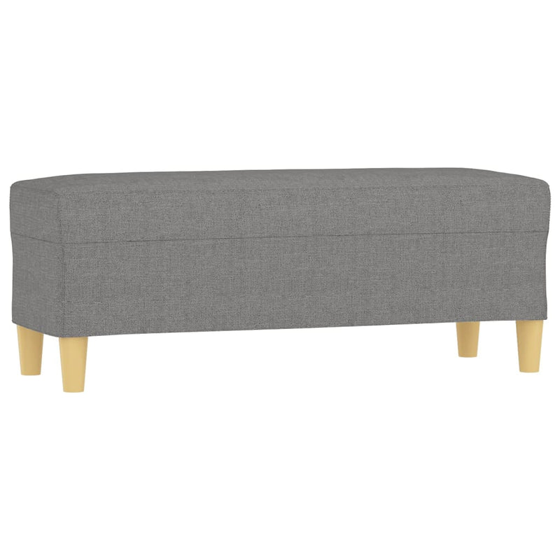 Bankje 100x35x41 cm stof donkergrijs MeubelReus