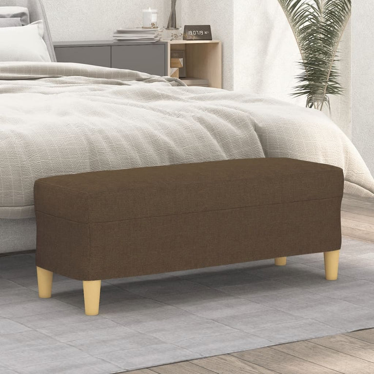 Bankje 100x35x41 cm stof bruin MeubelReus