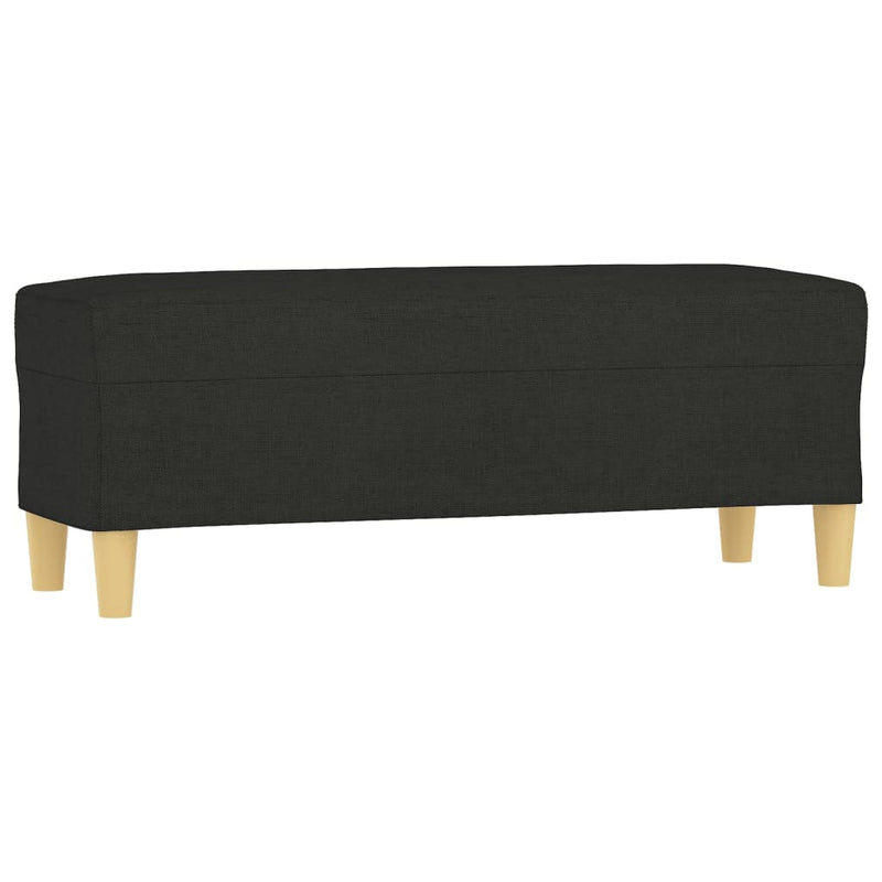 Bankje 100x35x41 cm stof zwart MeubelReus