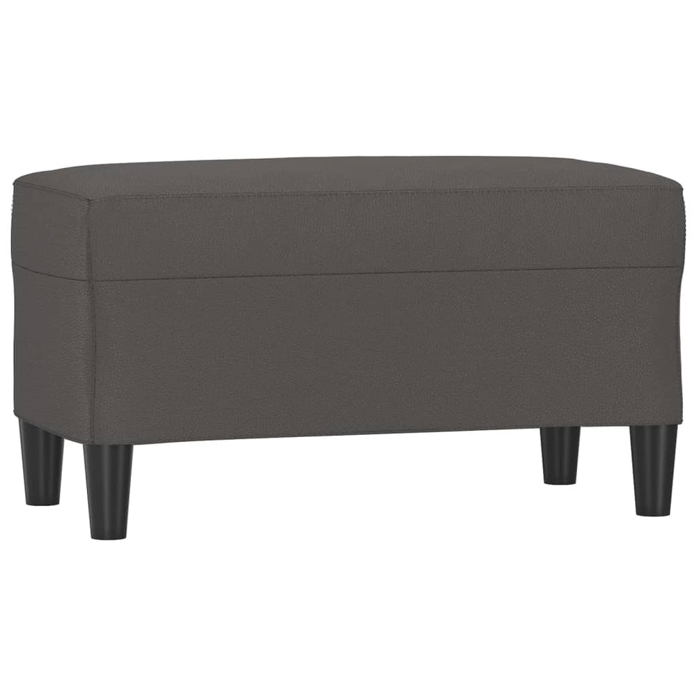 Bankje 70x35x41 cm kunstleer grijs MeubelReus