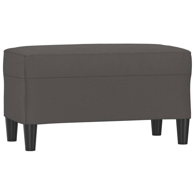 Bankje 70x35x41 cm kunstleer grijs MeubelReus