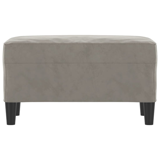 Bankje 70x35x41 cm fluweel lichtgrijs MeubelReus