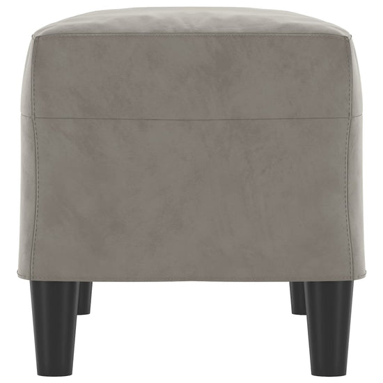 Bankje 70x35x41 cm fluweel lichtgrijs MeubelReus