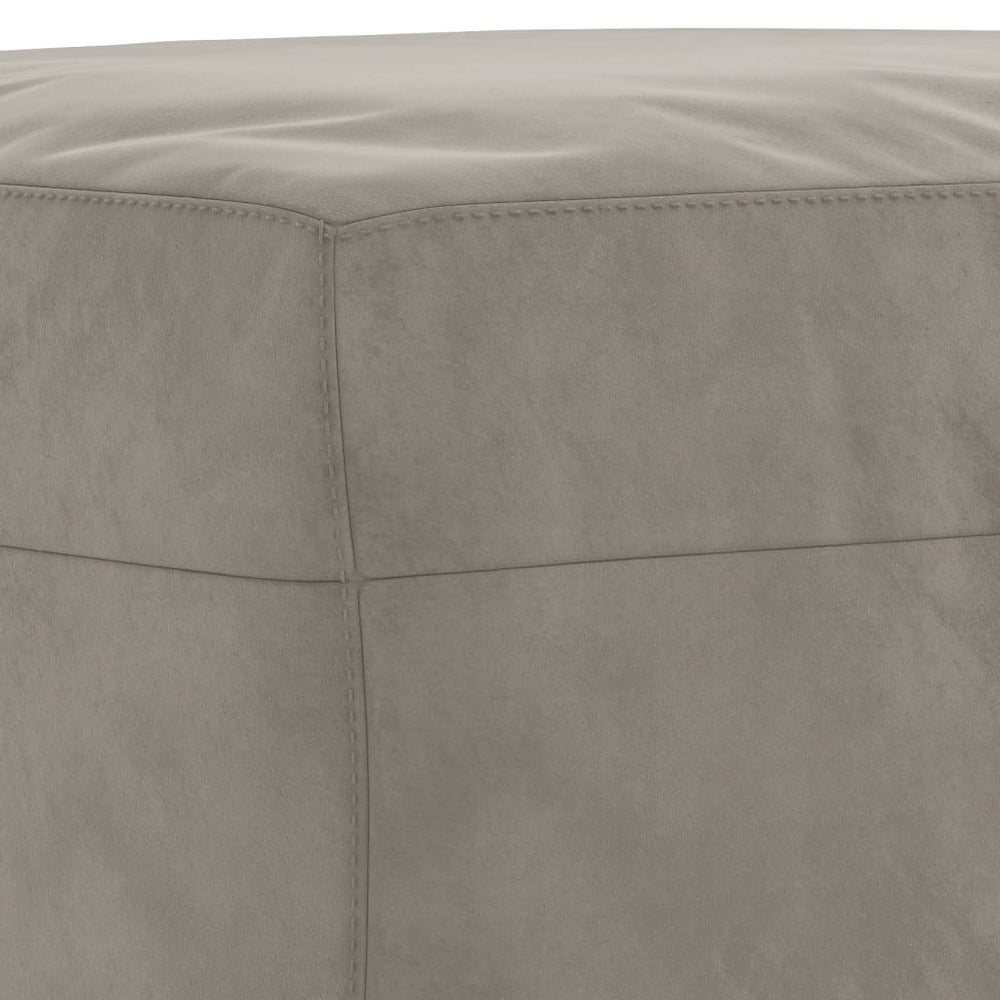 Bankje 70x35x41 cm fluweel lichtgrijs MeubelReus