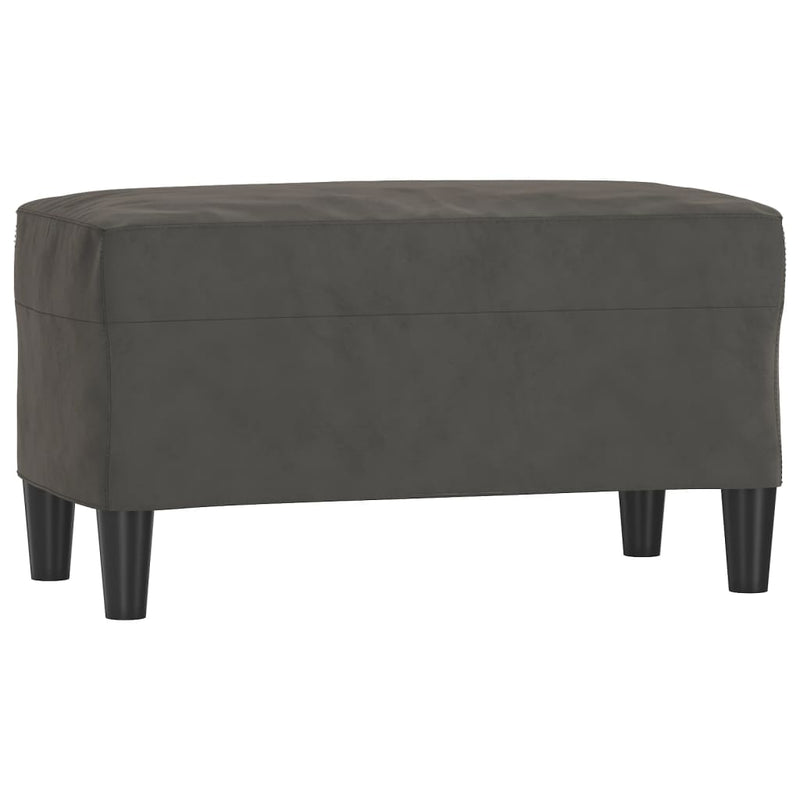 Bankje 70x35x41 cm fluweel donkergrijs MeubelReus