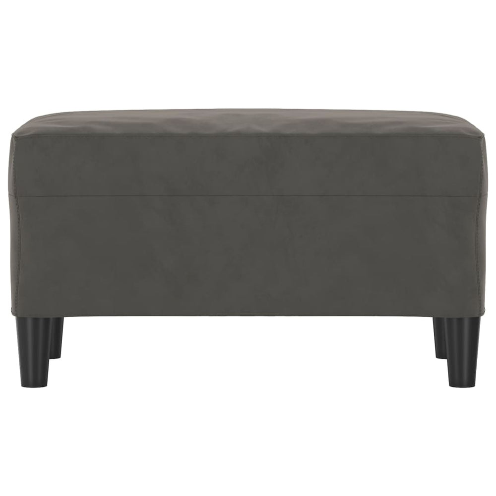 Bankje 70x35x41 cm fluweel donkergrijs MeubelReus