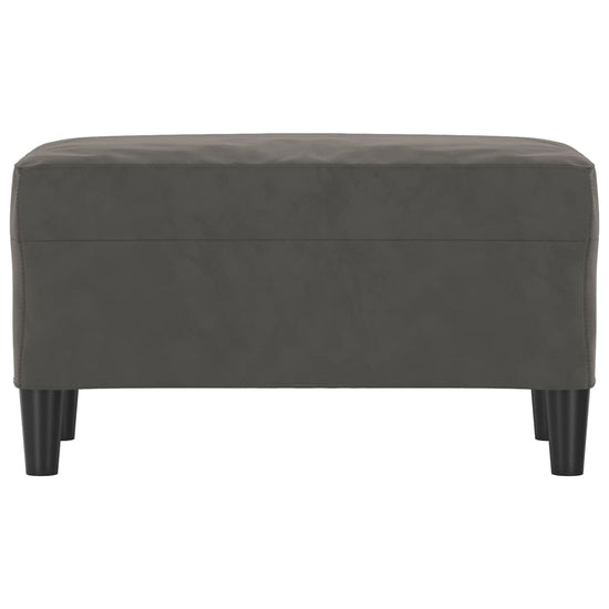 Bankje 70x35x41 cm fluweel donkergrijs MeubelReus