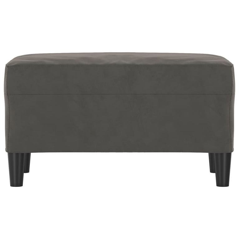 Bankje 70x35x41 cm fluweel donkergrijs MeubelReus
