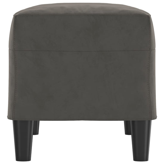 Bankje 70x35x41 cm fluweel donkergrijs MeubelReus
