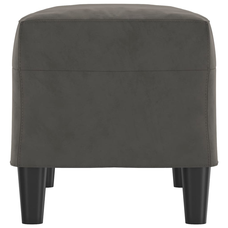Bankje 70x35x41 cm fluweel donkergrijs MeubelReus