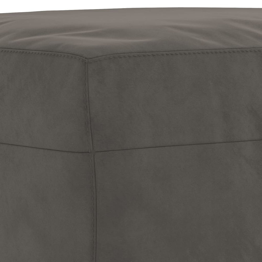 Bankje 70x35x41 cm fluweel donkergrijs MeubelReus