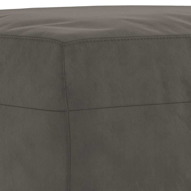 Bankje 70x35x41 cm fluweel donkergrijs MeubelReus