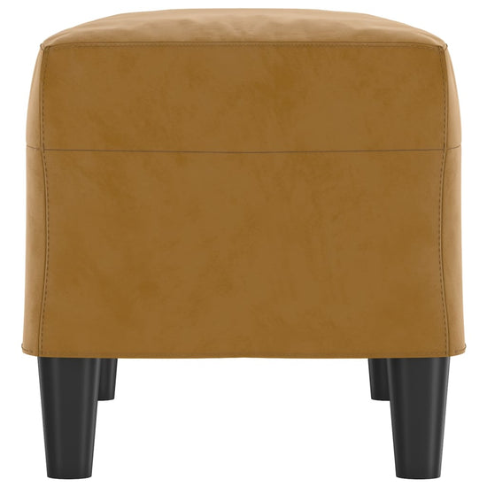 Bankje 70x35x41 cm fluweel bruin MeubelReus