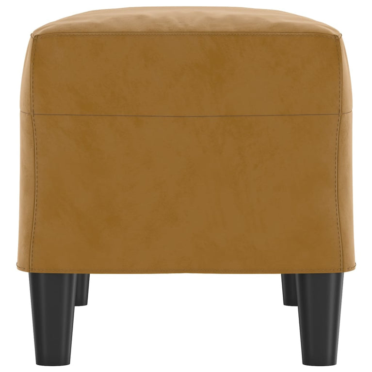 Bankje 70x35x41 cm fluweel bruin MeubelReus
