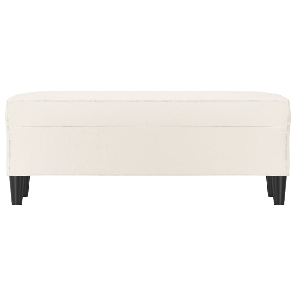 Bankje 100x35x41 cm kunstleer crèmekleurig MeubelReus