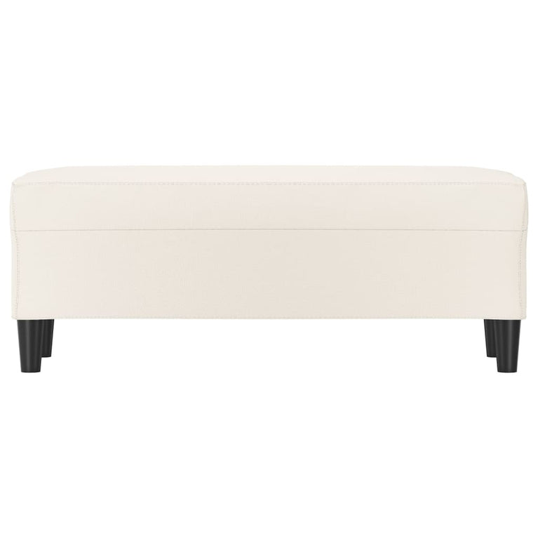 Bankje 100x35x41 cm kunstleer crèmekleurig MeubelReus