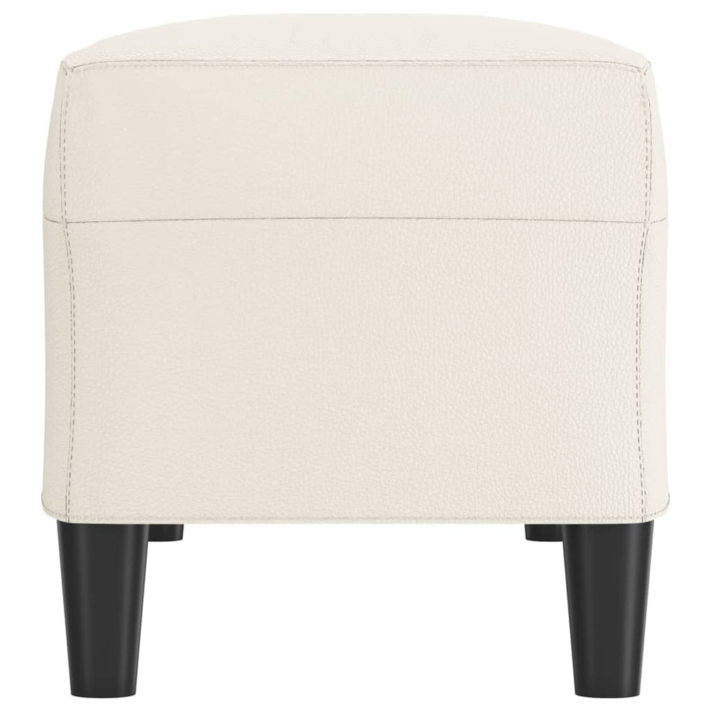 Bankje 100x35x41 cm kunstleer crèmekleurig MeubelReus