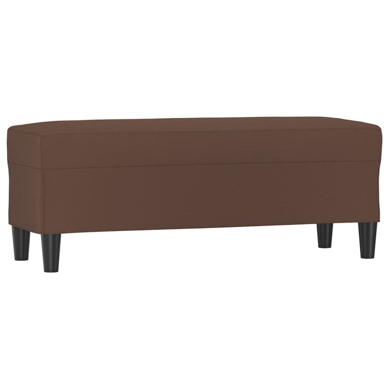 Bankje 100x35x41 cm kunstleer bruin MeubelReus