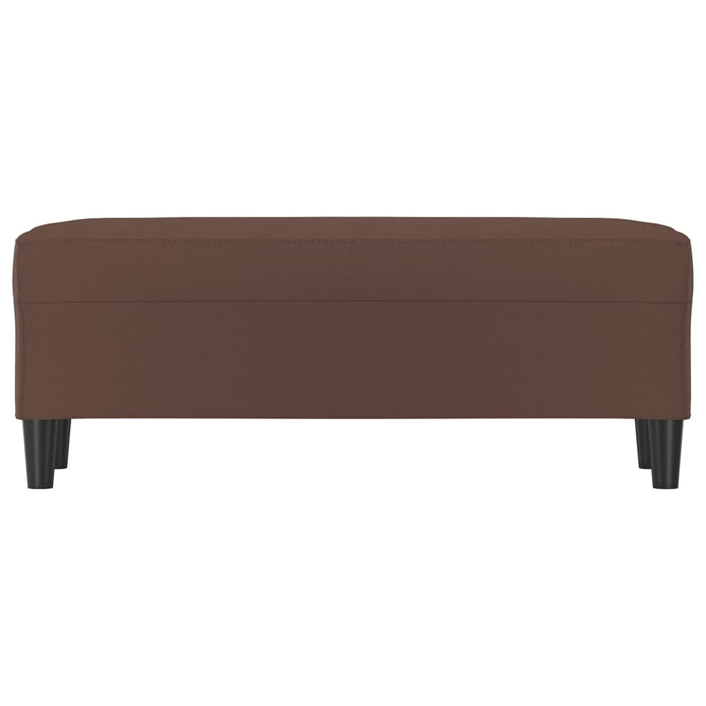 Bankje 100x35x41 cm kunstleer bruin MeubelReus