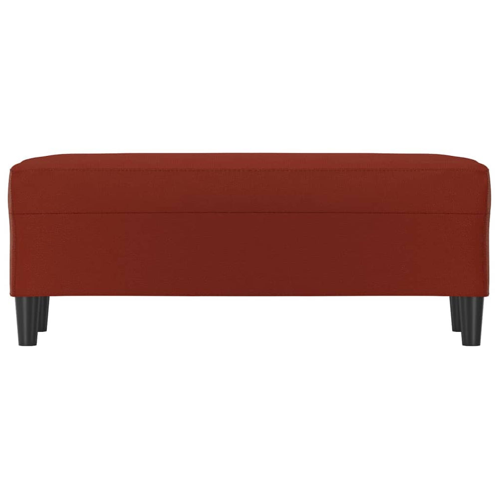 Bankje 100x35x41 cm kunstleer wijnrood MeubelReus