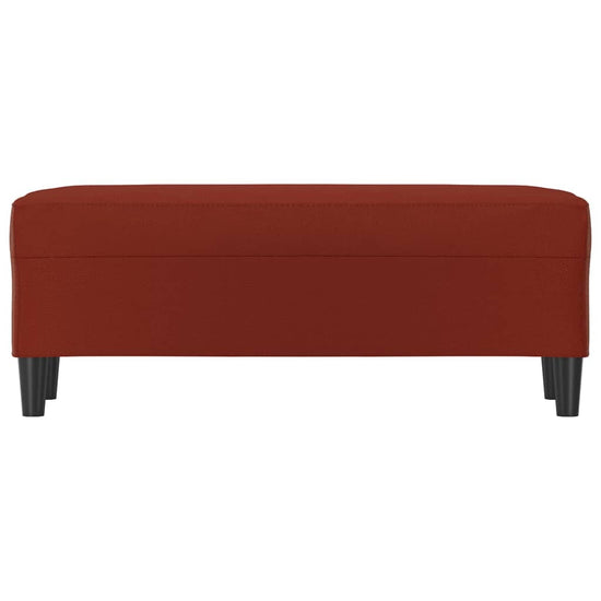 Bankje 100x35x41 cm kunstleer wijnrood MeubelReus