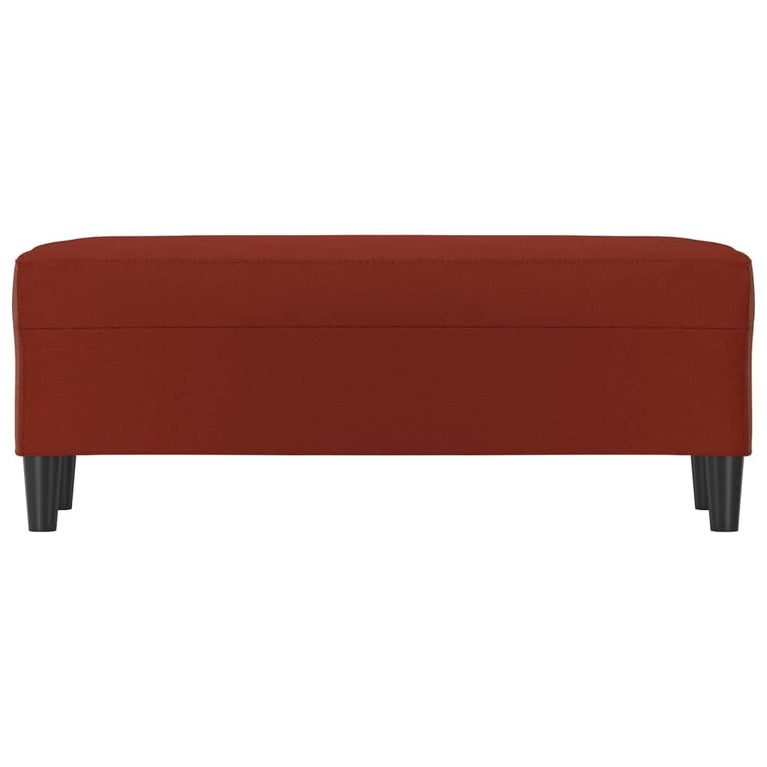 Bankje 100x35x41 cm kunstleer wijnrood MeubelReus