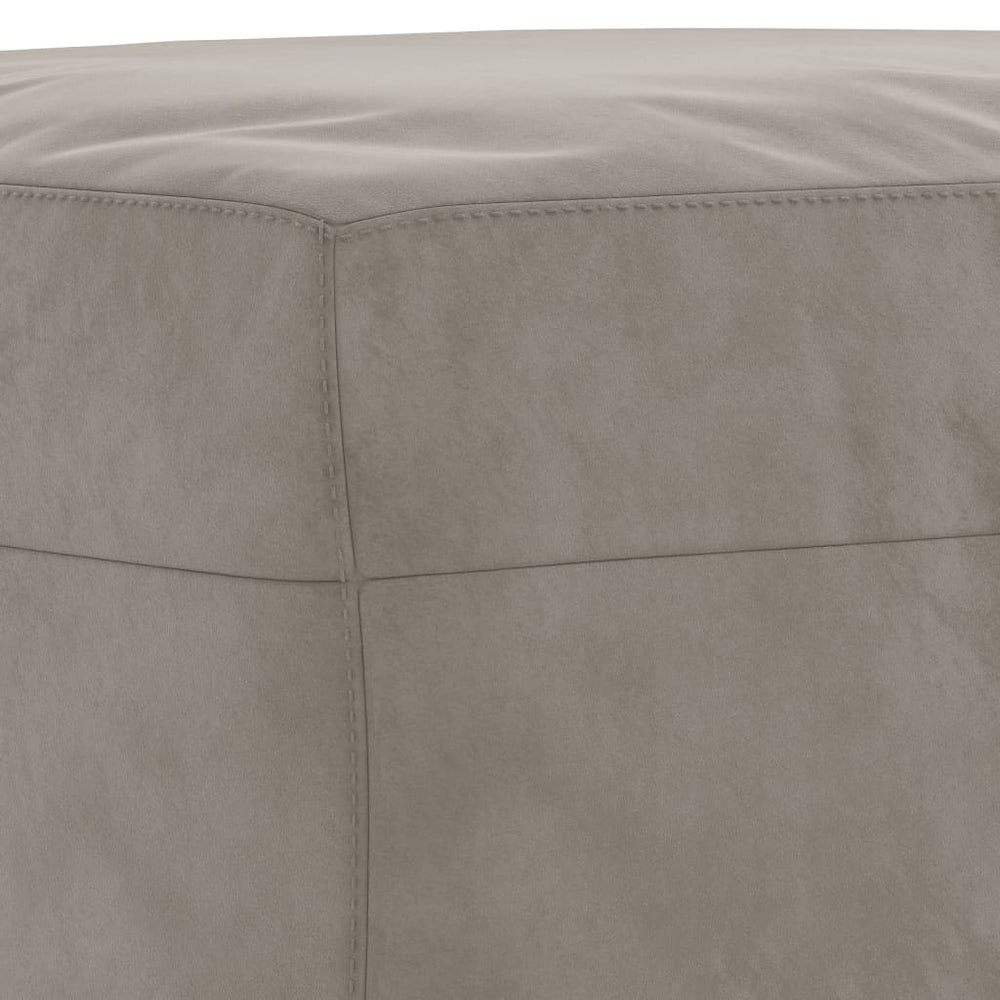 Bankje 100x35x41 cm fluweel lichtgrijs MeubelReus