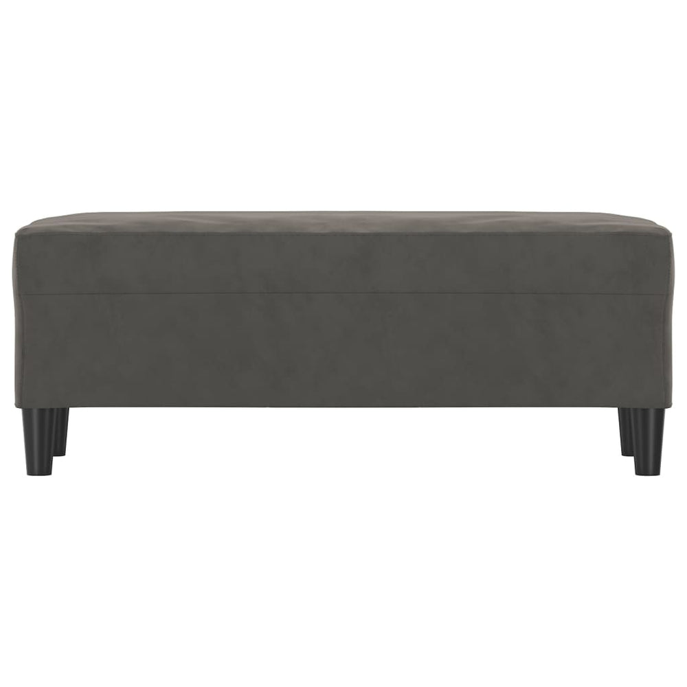Bankje 100x35x41 cm fluweel donkergrijs MeubelReus