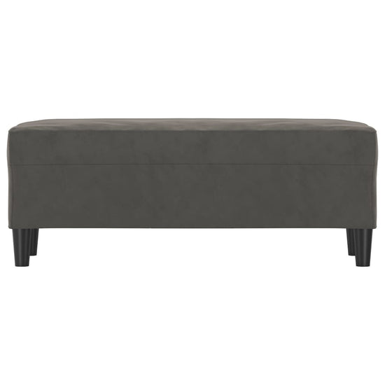 Bankje 100x35x41 cm fluweel donkergrijs MeubelReus