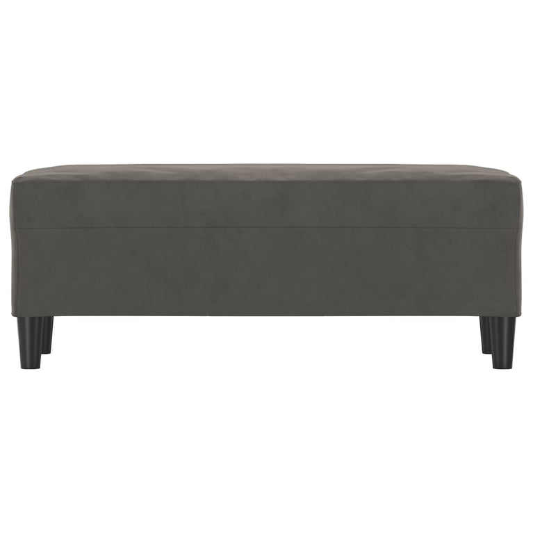 Bankje 100x35x41 cm fluweel donkergrijs MeubelReus