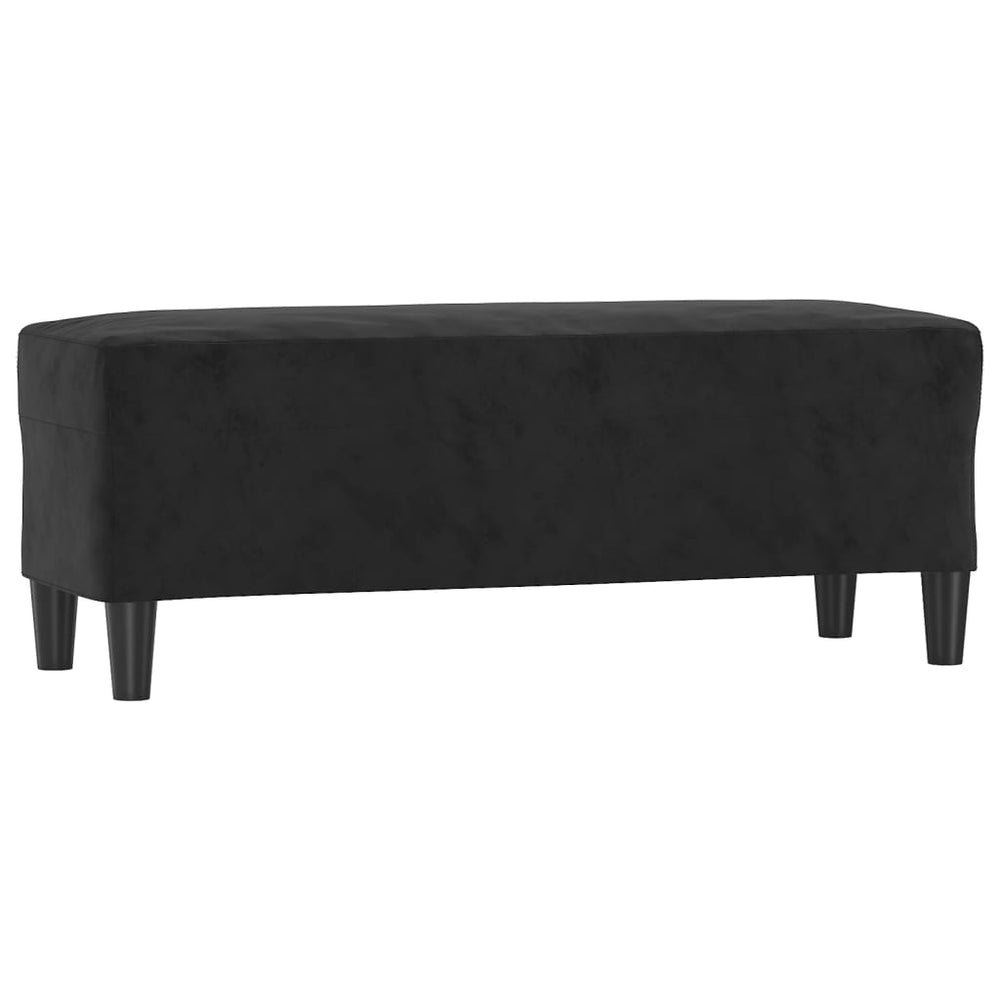 Bankje 100x35x41 cm fluweel zwart MeubelReus