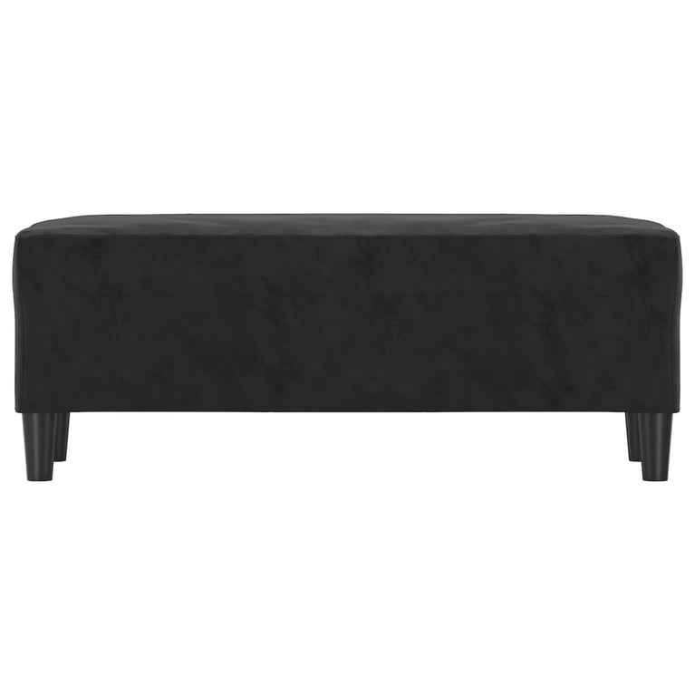 Bankje 100x35x41 cm fluweel zwart MeubelReus
