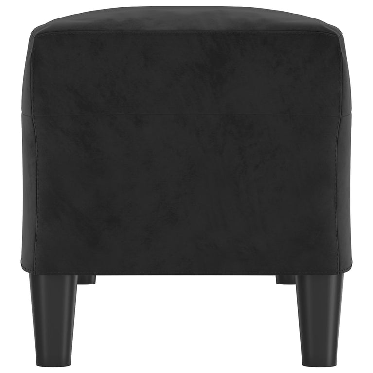 Bankje 100x35x41 cm fluweel zwart MeubelReus