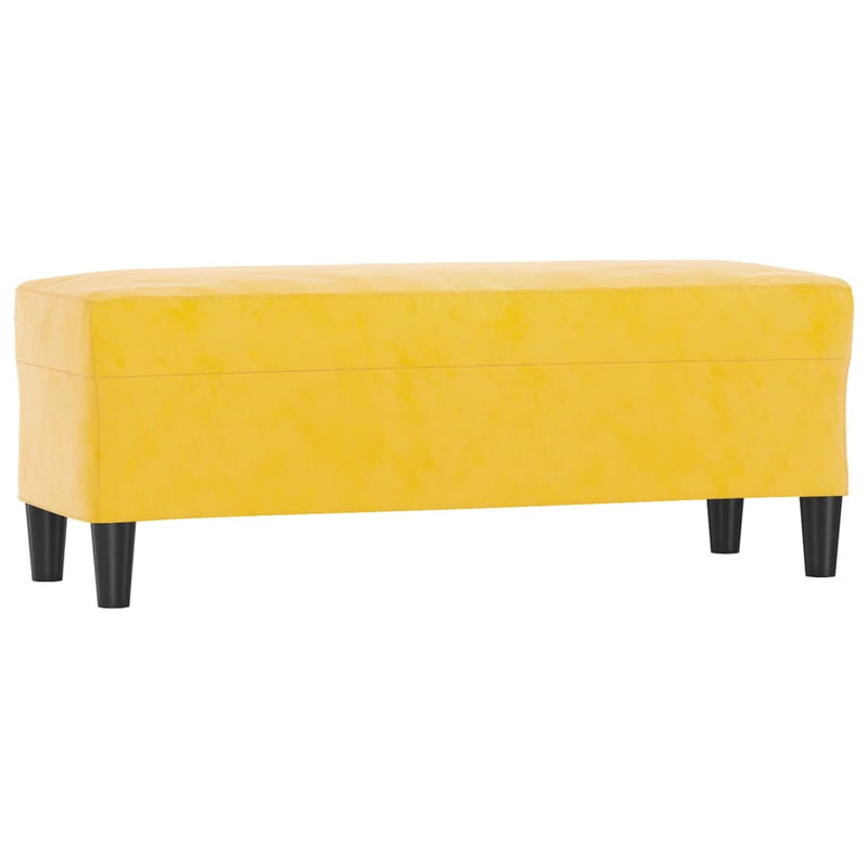 Bankje 100x35x41 cm fluweel geel MeubelReus