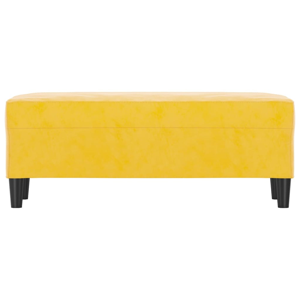 Bankje 100x35x41 cm fluweel geel MeubelReus