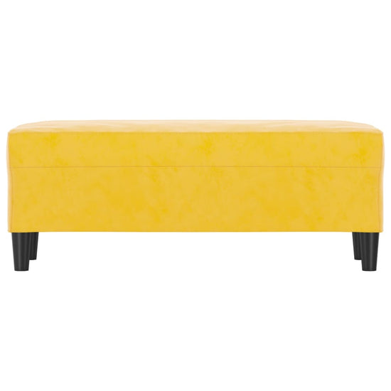 Bankje 100x35x41 cm fluweel geel MeubelReus