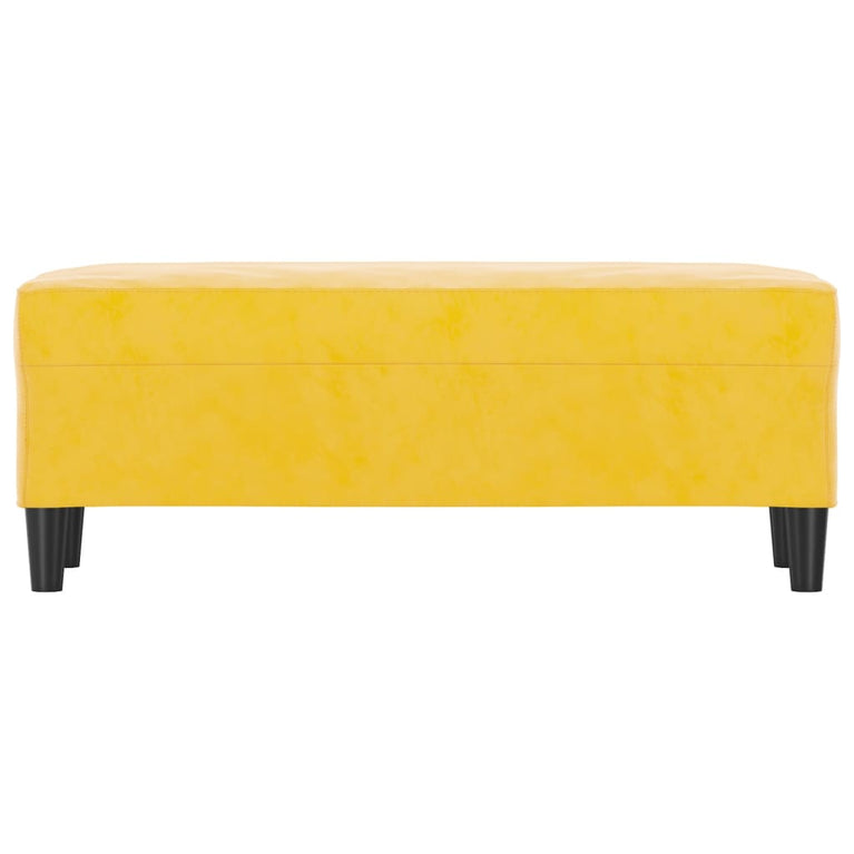Bankje 100x35x41 cm fluweel geel MeubelReus