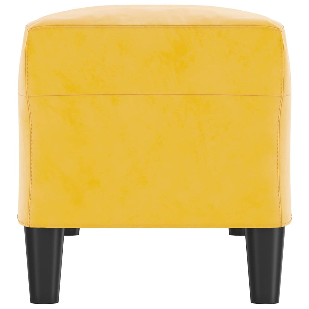 Bankje 100x35x41 cm fluweel geel MeubelReus