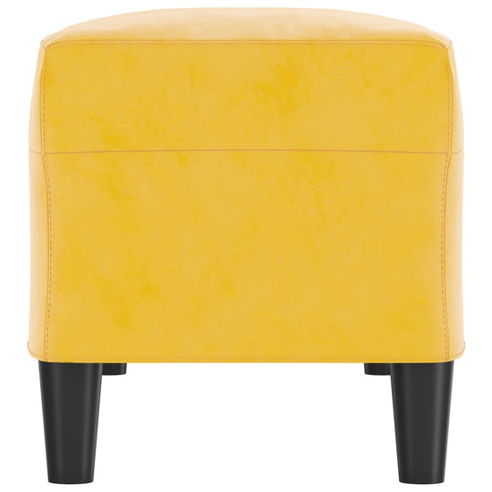 Bankje 100x35x41 cm fluweel geel MeubelReus