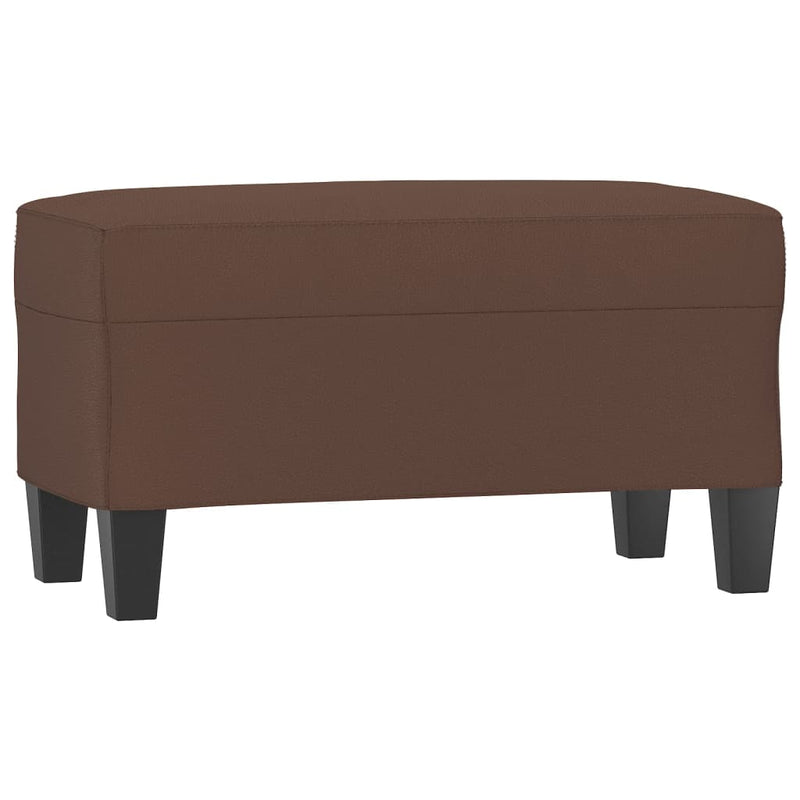 Bankje 70x35x41 cm kunstleer bruin MeubelReus